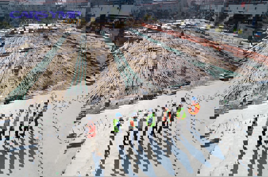 construction scaffold on high rise building demonstrating vertical access challenges