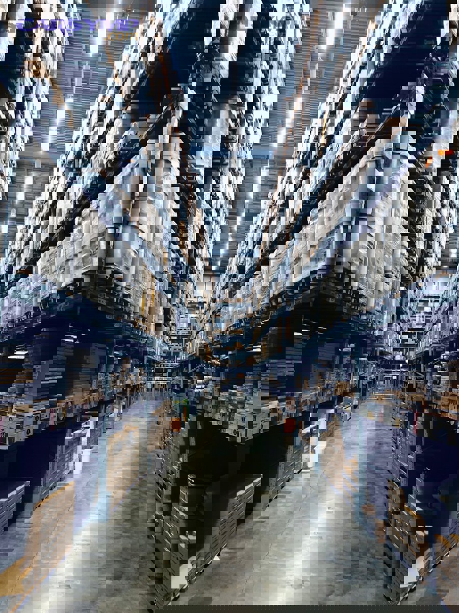 distribution warehouse with parts inventory and logistics operations