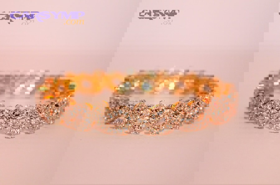 gold plated chain showing wear and base metal exposure