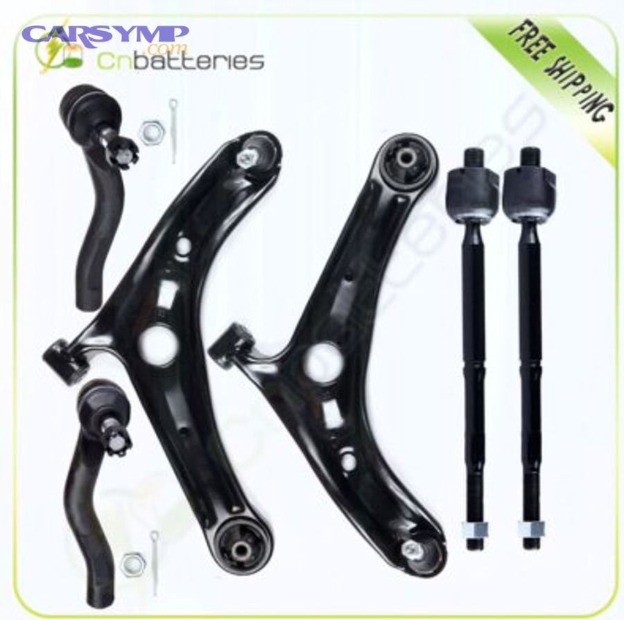 Tie rod components showing inner and outer tie rod ends on a rack and pinion steering system