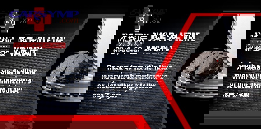 Brake rotor and brake pad components showing covered and excluded repair items