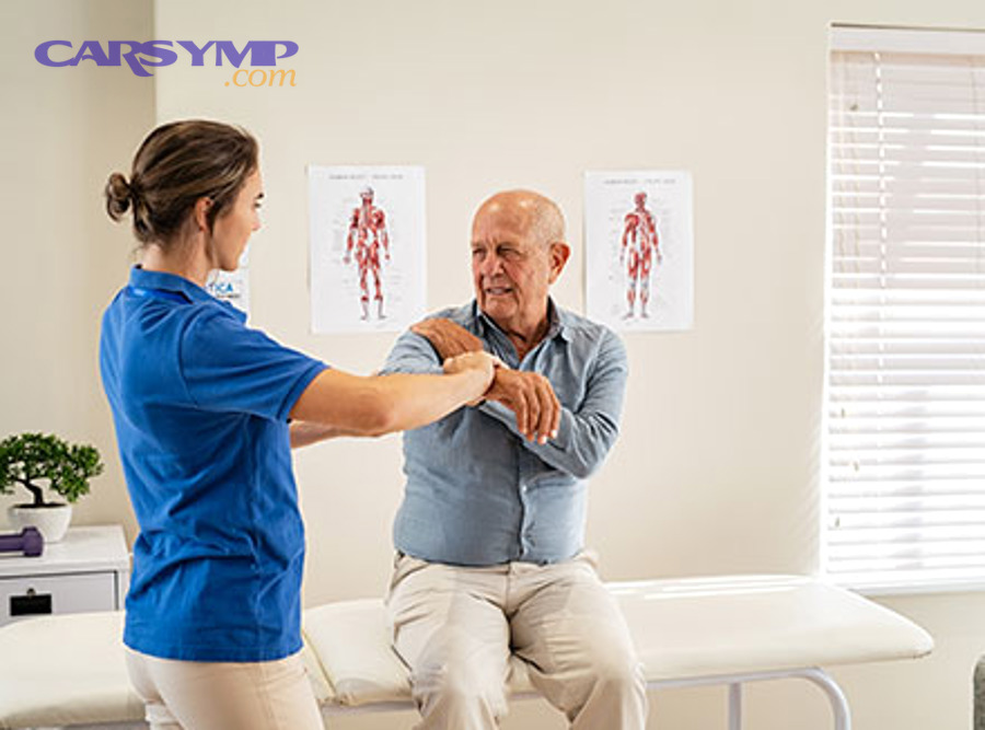 hip replacement recovery timeline showing improvement phases