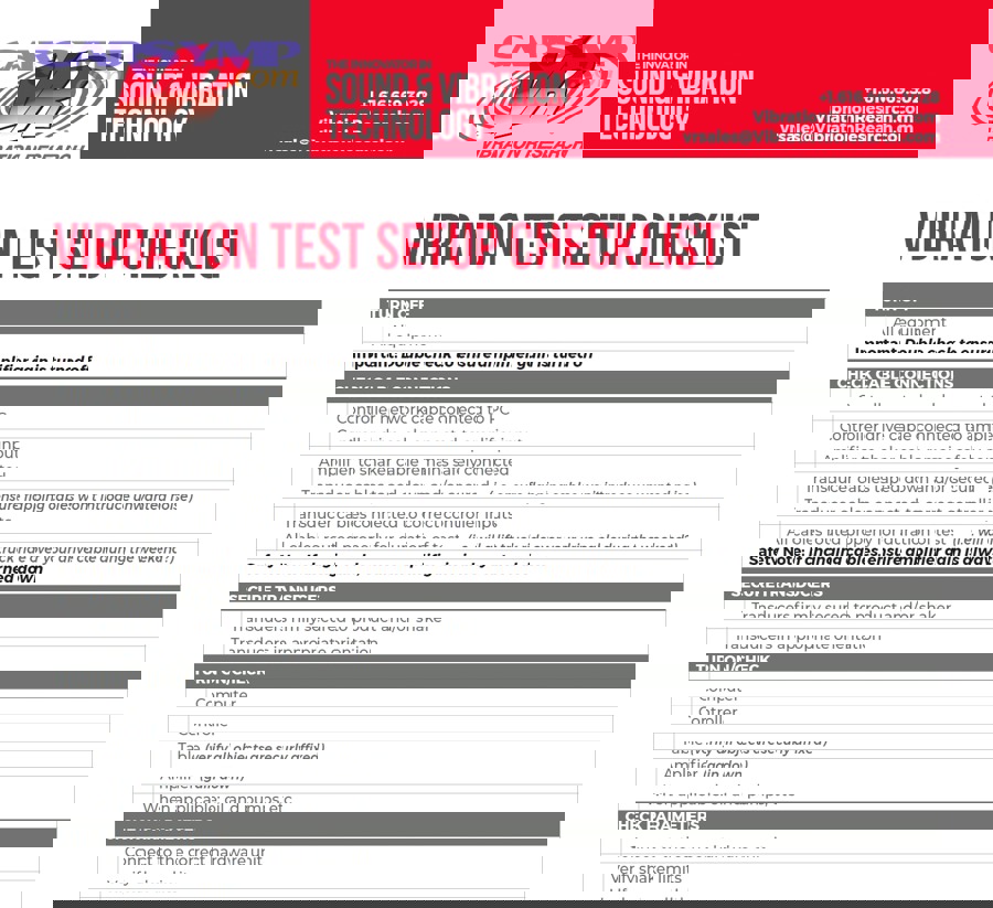 test set up checklist