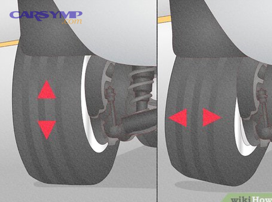 Tire tread close-up showing wear inspection