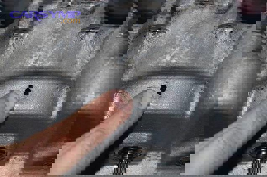 Water pump area inspection for coolant leak diagnosis