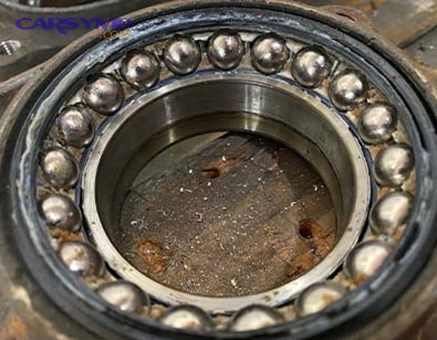 Car tire tread pattern that can sometimes create road noise similar to wheel bearing symptoms