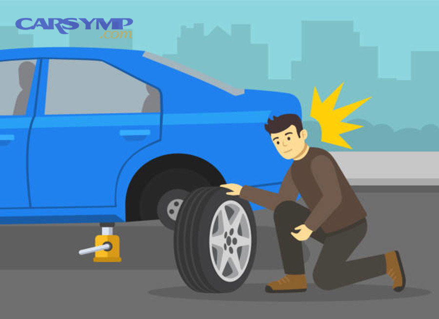 Tire cross-section diagram showing tread, shoulder, and sidewall zones